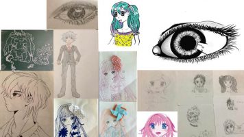 Ergebnisse des offenen Angebots „Mangas zeichnen“